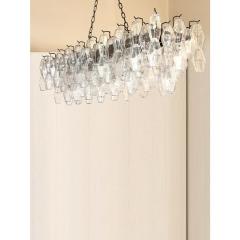  SimoEng Contemporary Rectangular Poliedro Murano Glass Brunish Chandelier by Simoeng - 4460508