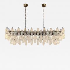  SimoEng Contemporary Rectangular Poliedro Murano Glass Brunish Chandelier by Simoeng - 4460753