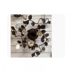  SimoEng Contemporary Rush Florentine Wrought Iron Flush Mount - 3233030