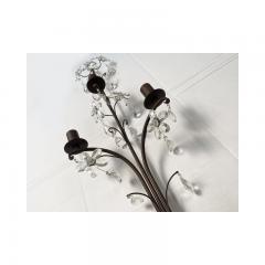  SimoEng Contemporary Rush and Crystal Flowers Wall Lamp - 3233033