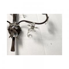  SimoEng Contemporary Rush and Crystal Flowers Wall Lamp - 3233034