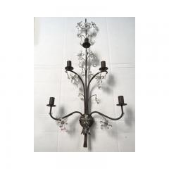  SimoEng Contemporary Rush and Crystal Flowers Wall Lamp - 3233038