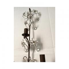  SimoEng Contemporary Rush and Crystal Flowers Wall Lamp - 3233039