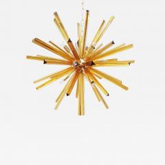  SimoEng Contemporary Sputnik Amber Triedro Murano Glass Chandelier - 3532326