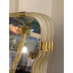  SimoEng Contemporary Torciglione Murano Glass Wall Mirror - 3535055