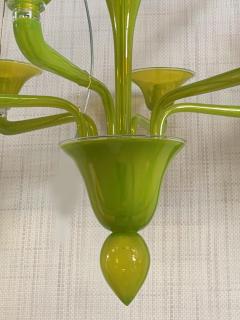  SimoEng Contemporary Translucent Apple Green Murano Style Glass Chandelier - 2830980