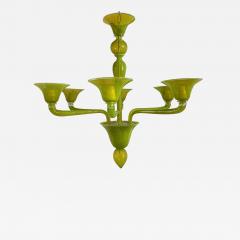  SimoEng Contemporary Translucent Apple Green Murano Style Glass Chandelier - 2839728