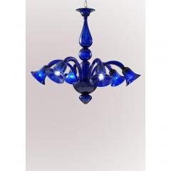  SimoEng Contemporary Translucent Azzurre Murano Style Glass Chandelier - 4028784