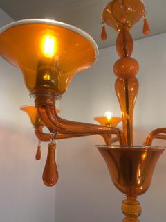  SimoEng Contemporary Translucent Orange Glass Chandelier - 2830968