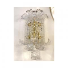  SimoEng Contemporary Transparent Lingue Murano Glass Wall Lamp in Barovier Style - 3232988