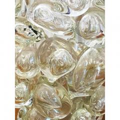  SimoEng Contemporary Transparent Murano Glass Vase Hand Blown With Bubbles - 3346129