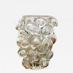  SimoEng Contemporary Transparent Murano Glass Vase Hand Blown With Bubbles - 3347907