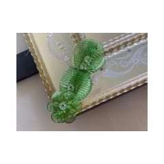  SimoEng Contemporary Venetian Rectangular Green Floreal Hand Carving - 3233338