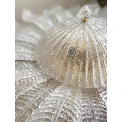  SimoEng Contemporary Venetian Sunflwer Murano Glass White Flush Mount - 3366865