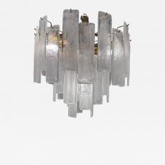  SimoEng Contemporary Venied White Listelli Alabastro Murano Glass Style Chandelier - 4209772