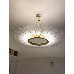  SimoEng Contemporary Venied White Marguerite Murano Style Glass Gold Chandelier - 4029405