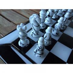  SimoEng Contemporary Vetro DI Murano Chess Board Scacchiera Made in Italy - 3520204