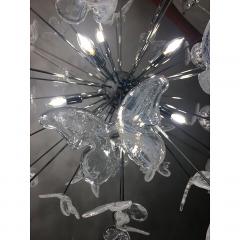  SimoEng Contemporary White Butterfly Murano Glass Sputnik Chandelier - 4209188