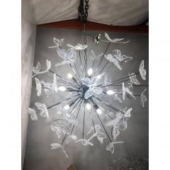  SimoEng Contemporary White Butterfly Murano Glass Sputnik Chandelier - 4209190