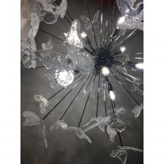  SimoEng Contemporary White Butterfly Murano Glass Sputnik Chandelier - 4209191