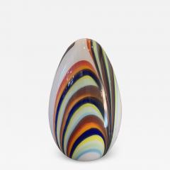  SimoEng Contemporary White Egg Lamp in Murano Style Glass With Multicolored Reeds - 2833214