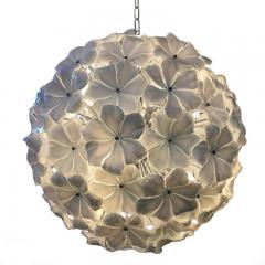  SimoEng Contemporary White Lotus Murano Glass Sputnik Chandelier - 3530541