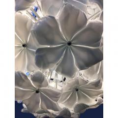  SimoEng Contemporary White Lotus Murano Glass Sputnik Chandelier - 3530544