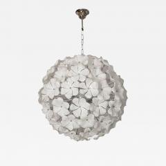  SimoEng Contemporary White Lotus Murano Glass Sputnik Chandelier - 3532325