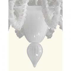  SimoEng Contemporary White Rezzonico Murano Style Glass Chandelier - 3965066