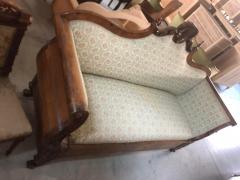  SimoEng Early 19th Century Antique Sofa in Hand Carved National Solid Walnut - 2830644