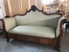 SimoEng Early 19th Century Antique Sofa in Hand Carved National Solid Walnut - 2830646