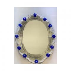  SimoEng Early 21st Century Venetian Oval Floreal Hand Carving Mirror - 3233387