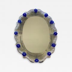  SimoEng Early 21st Century Venetian Oval Floreal Hand Carving Mirror - 3236260