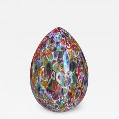  SimoEng Floral Multicolor Murano Style Glass Egg Small Table Lamp - 2833216