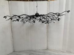  SimoEng Florentine Art Black Metal Wrought Iron Chandelier Made in Italy 12 800 - 2827827