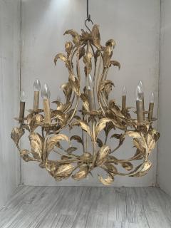  SimoEng Florentine Art Gold Handmade Painted Metal 10 Light Wrought Iron Chandelier - 2830658