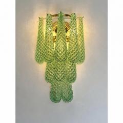  SimoEng Graniglia Green Conchiglie Murano Glass Gold Wall Sconce by Simoeng Lot of 2 - 4718530