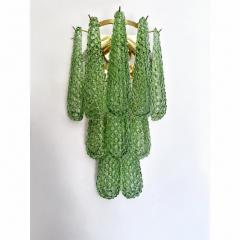  SimoEng Graniglia Green Conchiglie Murano Glass Gold Wall Sconce by Simoeng Lot of 4 - 4718448