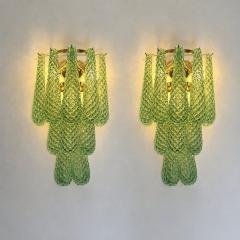  SimoEng Graniglia Green Conchiglie Murano Glass Gold Wall Sconce by Simoeng Lot of 4 - 4718458