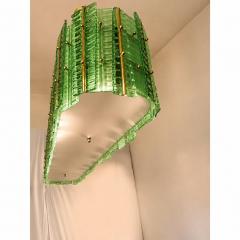 SimoEng Green Contemporary Modern Italian Tropical Murano Glass Gold Chandelier - 4685436