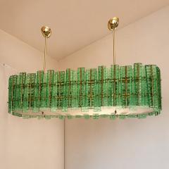  SimoEng Green Contemporary Modern Italian Tropical Murano Glass Gold Chandelier - 4685442
