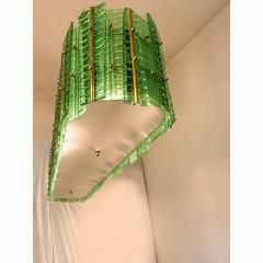  SimoEng Green Contemporary Modern Italian Tropical Murano Glass Gold Chandelier - 4735553