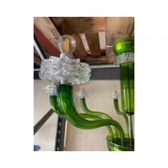  SimoEng Green Murano Glass Chandelier with Trasparent Rostrato Boubeches from Simoeng - 4685809