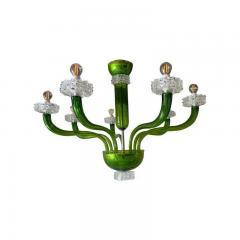  SimoEng Green Murano Glass Chandelier with Trasparent Rostrato Boubeches from Simoeng - 4685810