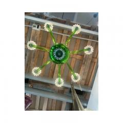  SimoEng Green Murano Glass Chandelier with Trasparent Rostrato Boubeches from Simoeng - 4685811
