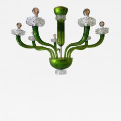  SimoEng Green Murano Glass Chandelier with Trasparent Rostrato Boubeches from Simoeng - 4689334
