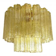  SimoEng Handcrafted Flush Mount in Gold with Amber Murano Glass by Simoeng for Simoeng - 4705291