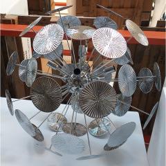  SimoEng Handmade Hammered Sputnik Chandelier in Kromo Discs Italian Made - 4209101