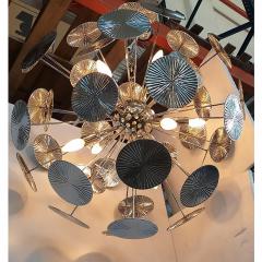  SimoEng Handmade Hammered Sputnik Chandelier in Kromo Discs Italian Made - 4209102