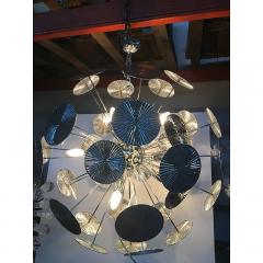  SimoEng Handmade Hammered Sputnik Chandelier in Kromo Discs Italian Made - 4209104